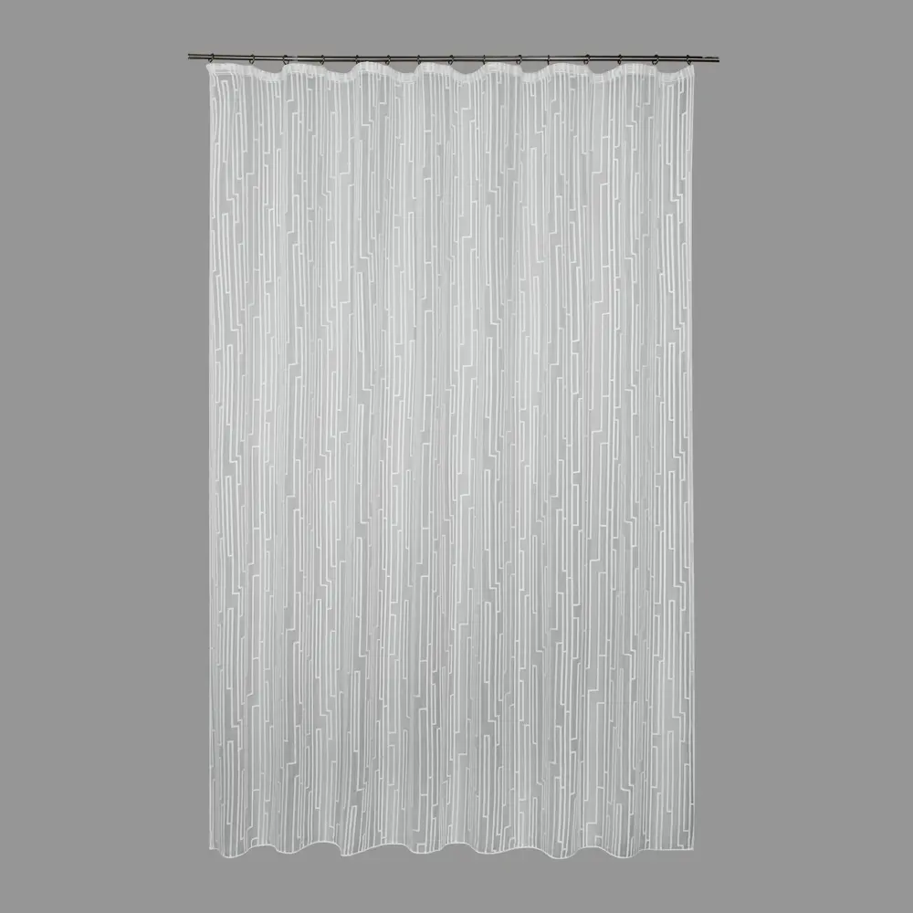 Тюль на ленте «Полоса» 250x280 см цвет белый GARDEN STLM-2142254 - Вид №1