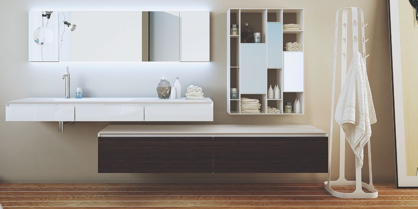 Moma Design Тумба подвесная с 3 ящиками 1800 Evoline Emotion3 250 белая матовая SEV1180LO - Вид №3