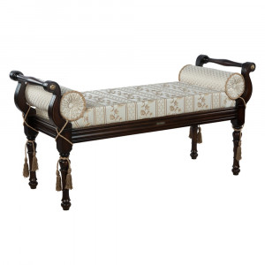 17106 Банкетка Флоренция Орех Оберджин Крем BOGACHO