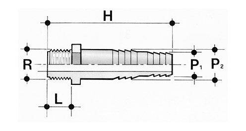 SANIT 72709116075063 Шланг, PVC-U, с внешним резьбовым соединением  - Вид №1