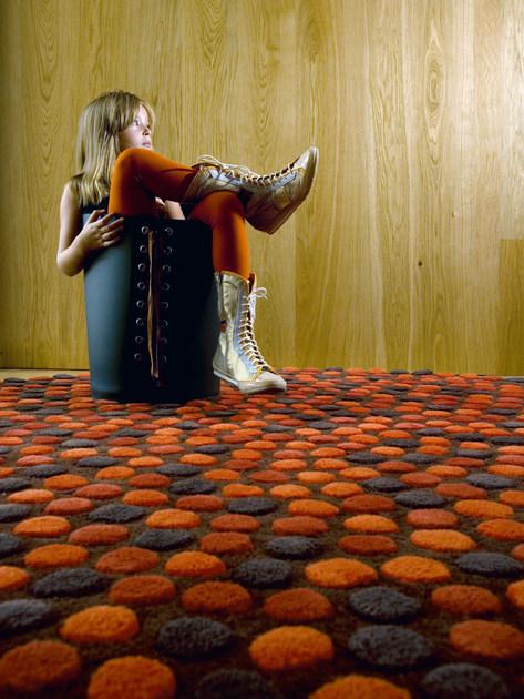 NOW Carpets Круглый шерстяной коврик с геометрическими мотивами  D-01  - Вид №3