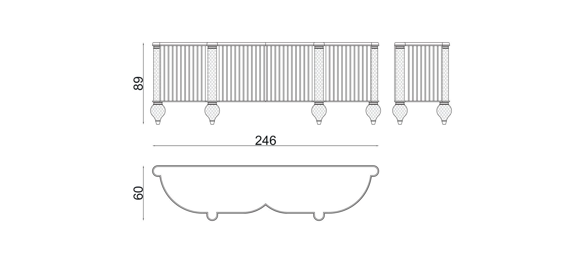 Шкаф с распашными дверями Zebrano Velovis ARCH-00116539 - Вид №3