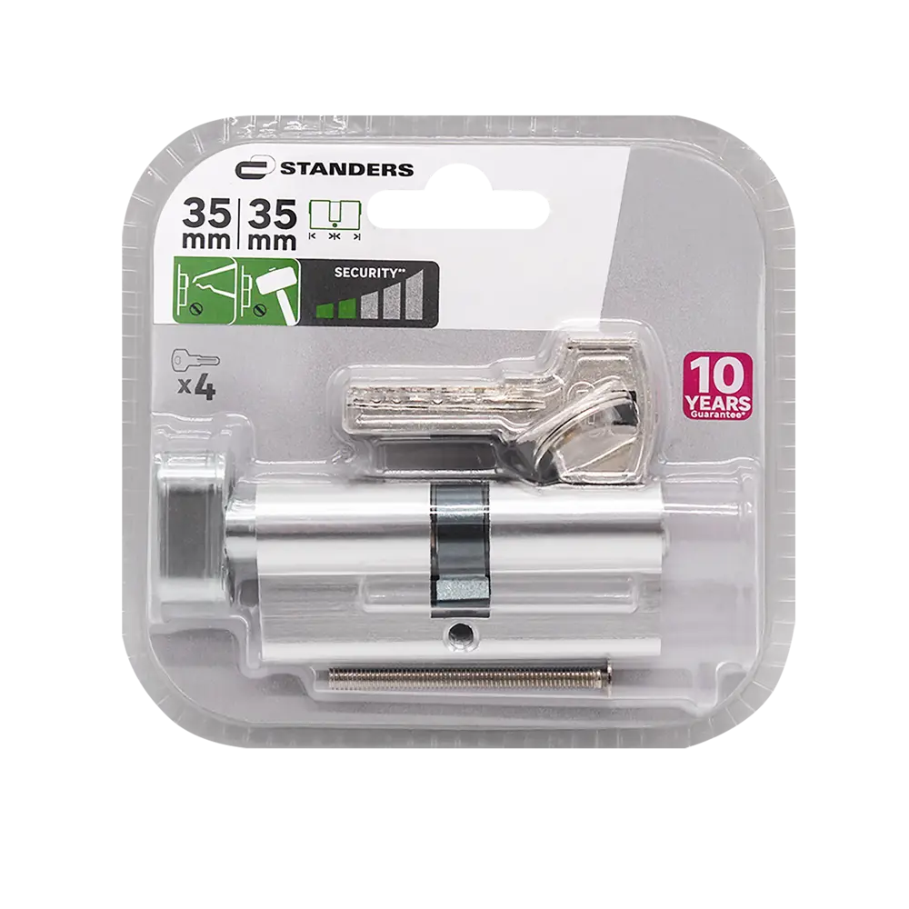 Цилиндр Standers TTAL1-3535NBCR с механизмом ключ-вертушка 82625325 STLM-0032196 - Вид №3