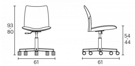 ENEA Регулируемое по высоте офисное кресло из полипропилена Global sun-id-1407881 - Вид №2