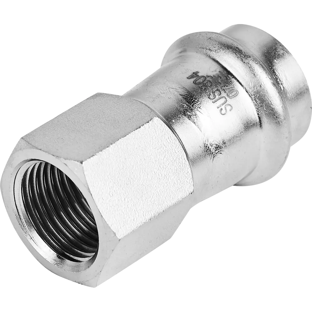 Муфта переходная Rommer 1/2"x22 мм ВПр-ВР нержавеющая сталь STLM-2173569 - Вид №1
