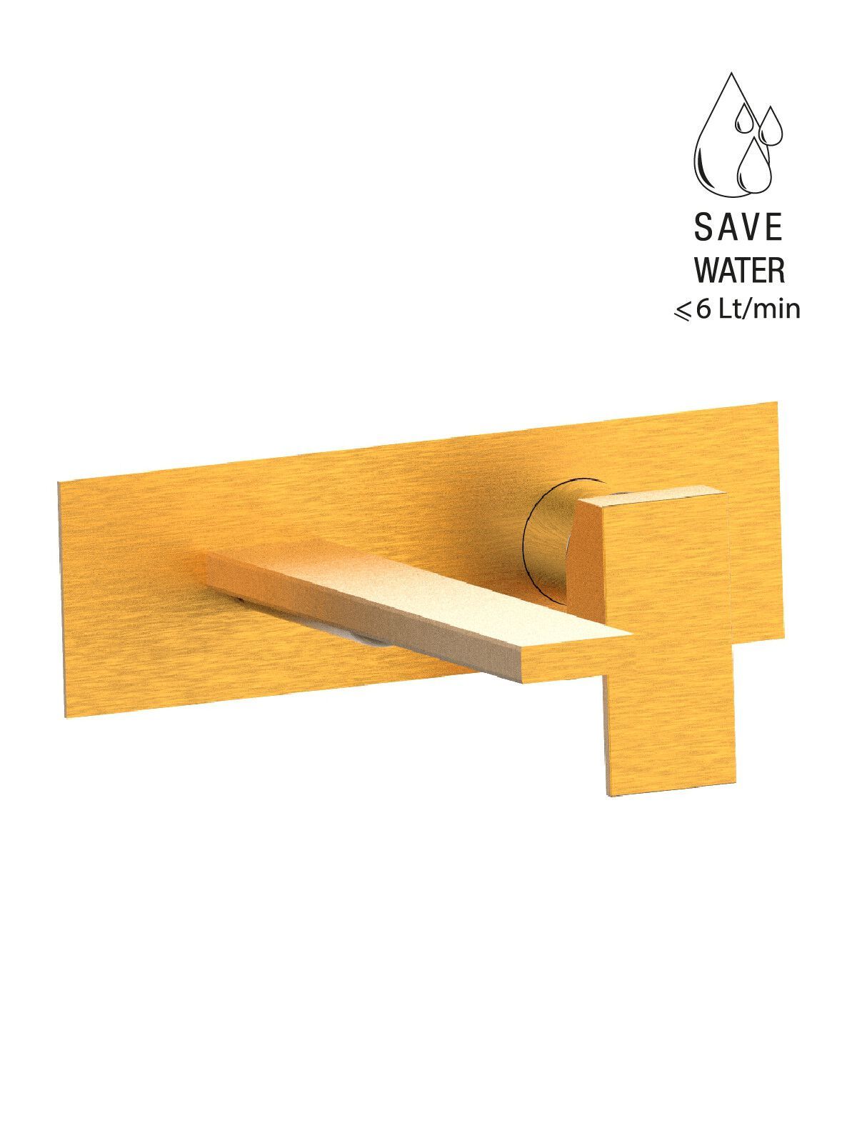 Настенный смеситель для раковины с пластиной без слива Rubinetterie Frattini Vita Due ARCH-00054452 - Вид №56