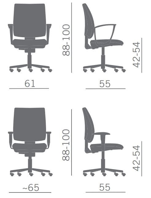 Операционный офисный стул Kastel Kubix ARCH-00143811 - Вид №7