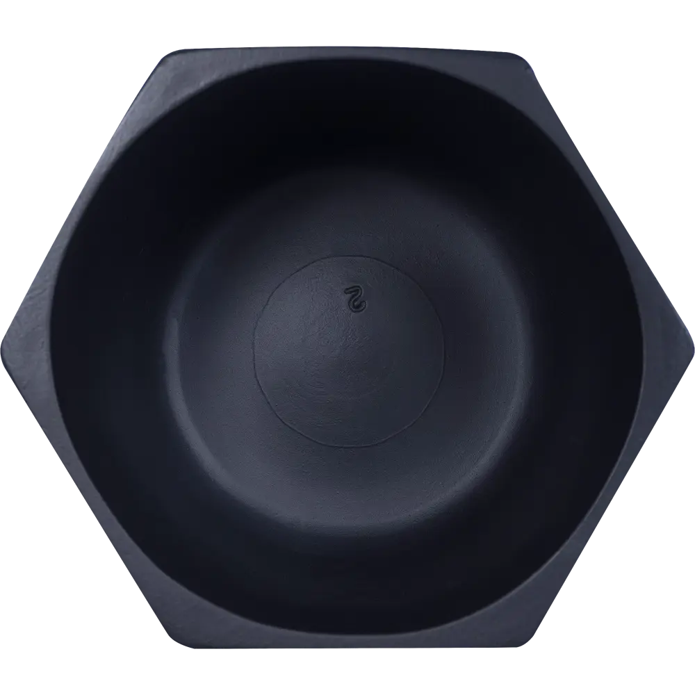 Кашпо Эджес ø18 h11 см v1.5 л керамика чёрный Santreyd STLM-2133545 - Вид №2
