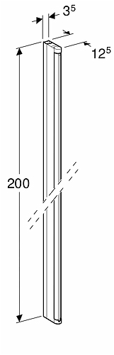 244.640.00.1 Молдинги, Уплотнительный профиль для распашной двери со стороны пола IDO  - Вид №9
