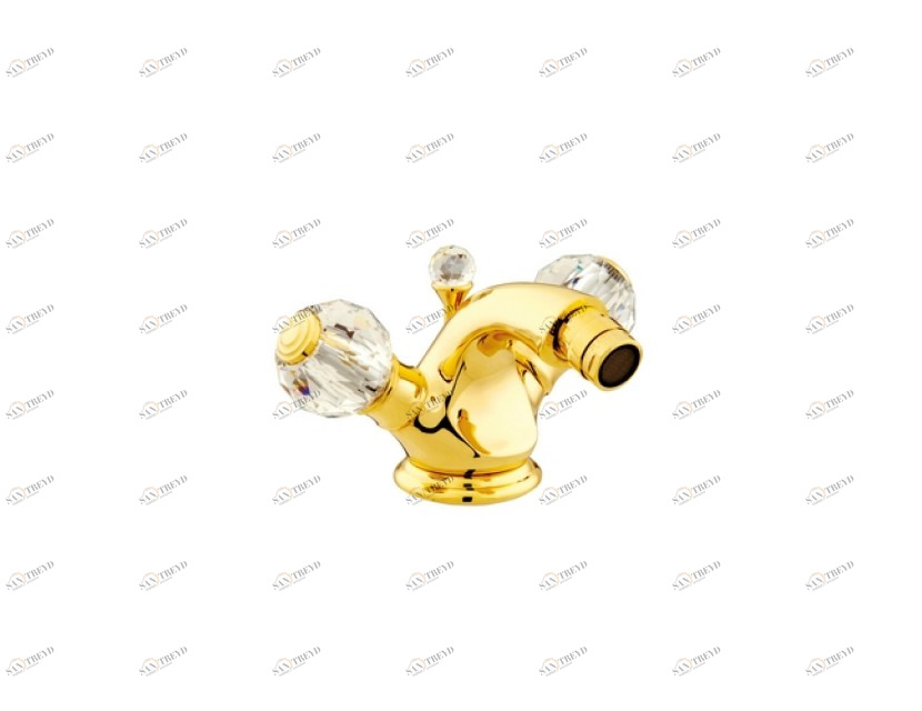 036125.000.62 Смеситель для биде на одно отверстие с кристаллами сваровски Сатин никель Mestre Atlantica