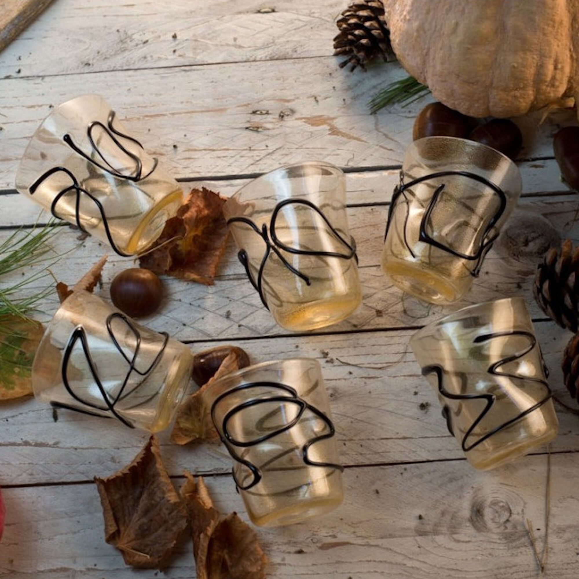 Набор из шести стаканов из муранского стекла ручной работы YourMurano готы ARCH-00040106 - Вид №1