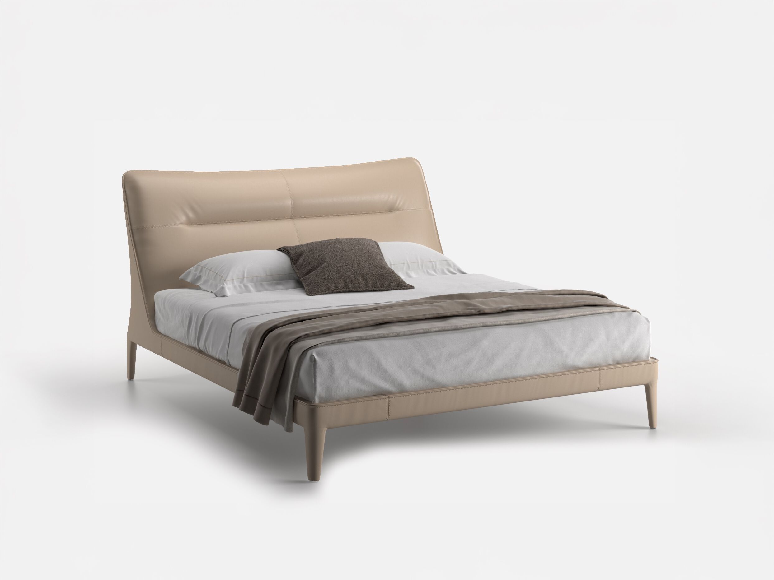 Кожаная двуспальная кровать Natuzzi Italia VENERE ARCH-00067708 - Вид №4