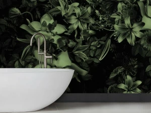 Baboon Цветочные обои для ванной Pattern