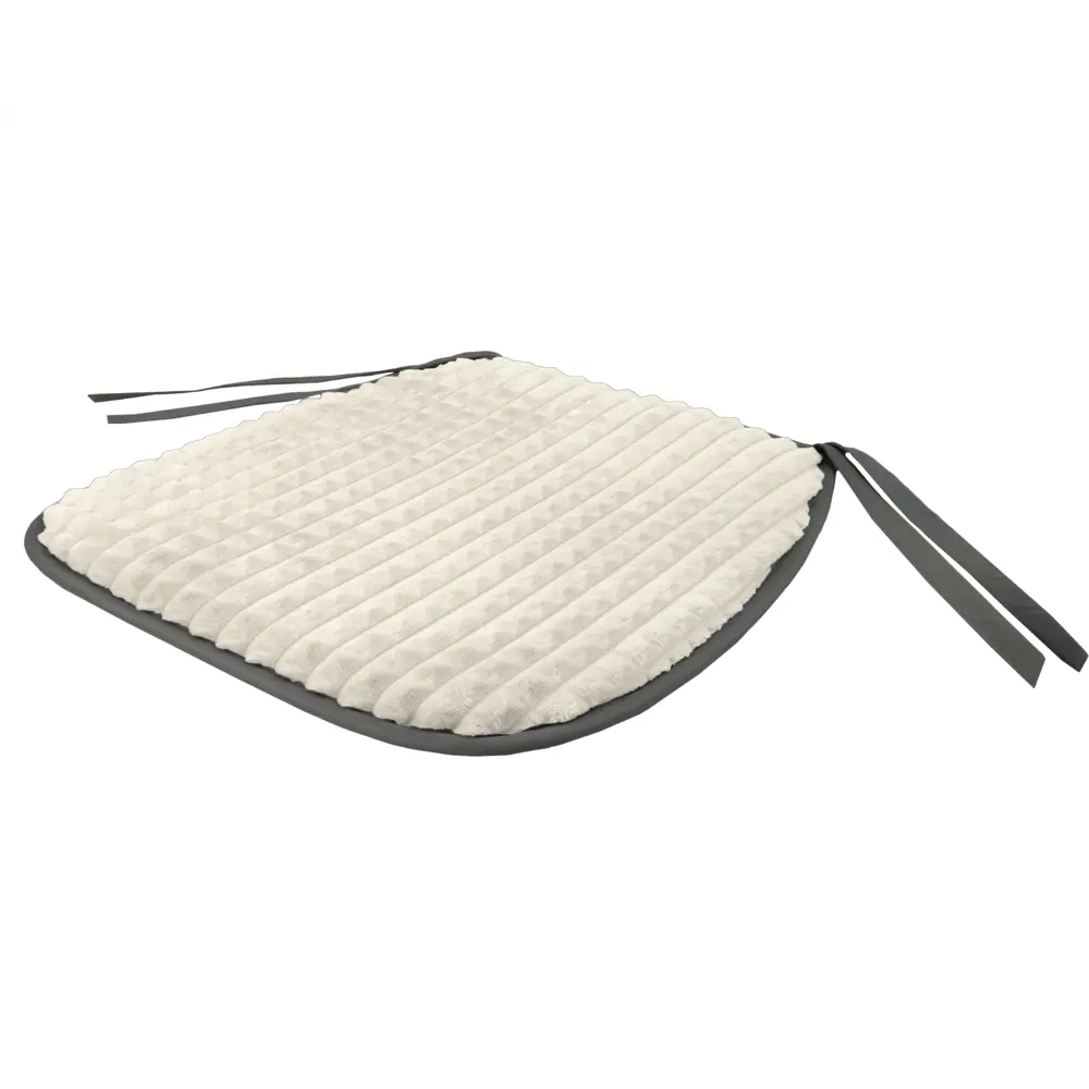 Галета для стула «Плюш» 38х40 см, плюш, цвет кремовый Santreyd STLM-2154100 - Вид №1