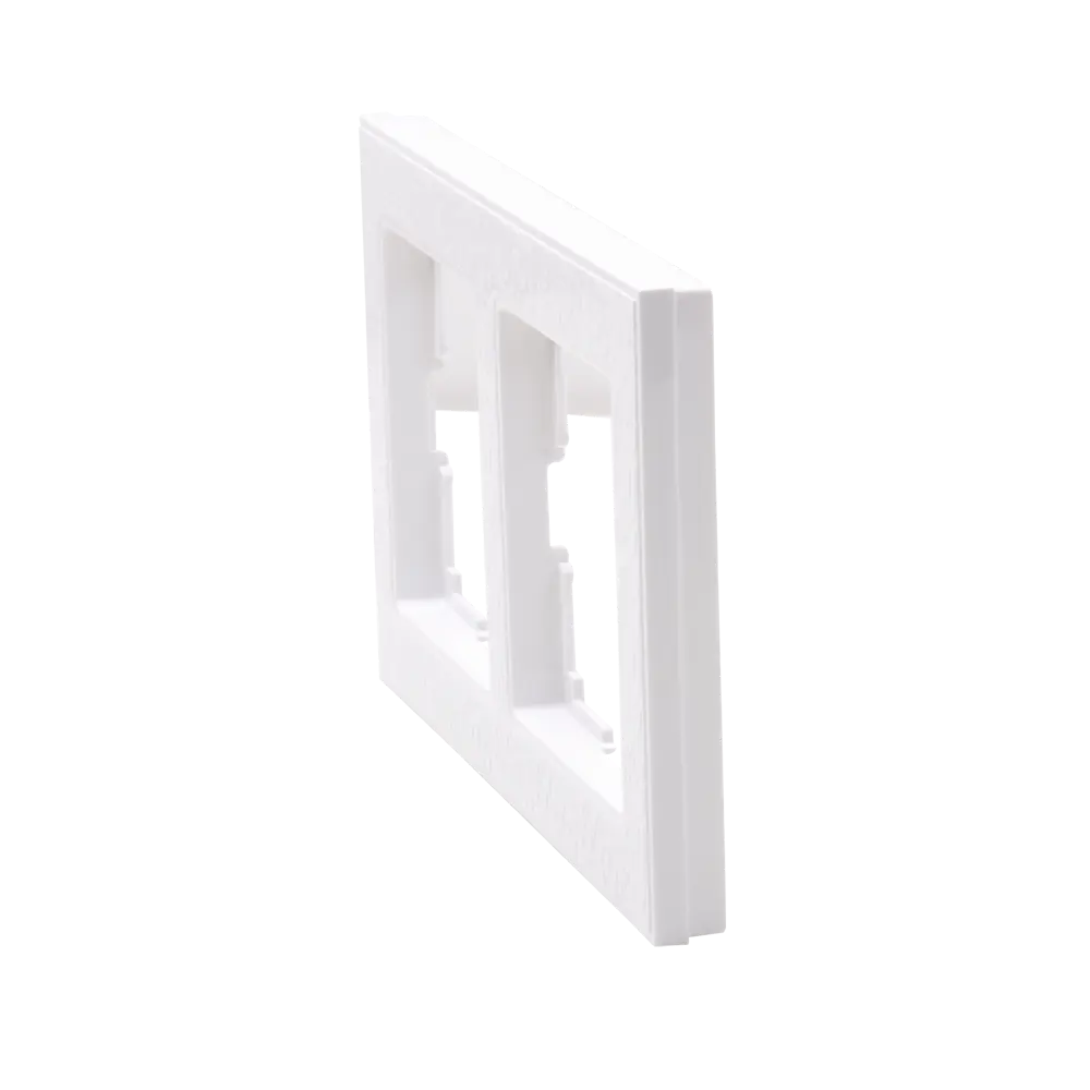 Рамка для розеток и выключателей Werkel Flock 2 поста, цвет белый STLM-2209338 - Вид №2