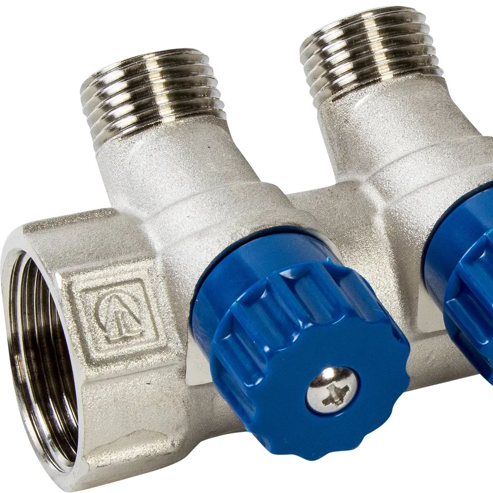 Коллектор с регулирующими вентилями и наружной резьбой Valtec на 3 выхода, 1"x1/2" VTc.560.N.0603 STLM-2207419 - Вид №1