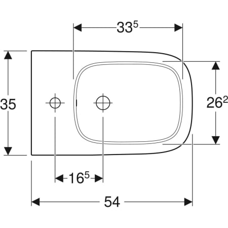 500.841.00.1 Напольное биде Geberit Smyle Square, приставное, закрытая форма Geberit  - Вид №2