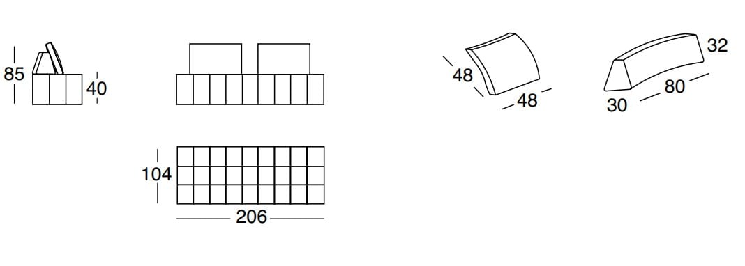 Одноместный диван-кровать из ткани Dema GHOST ARCH-00009205 - Вид №3