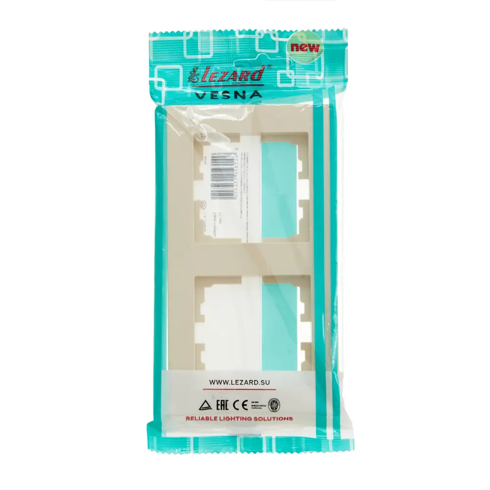 Рамка Lezard Karina Life 2-постная влагозащищенная кремовая 89337199 STLM-1564187 - Вид №1