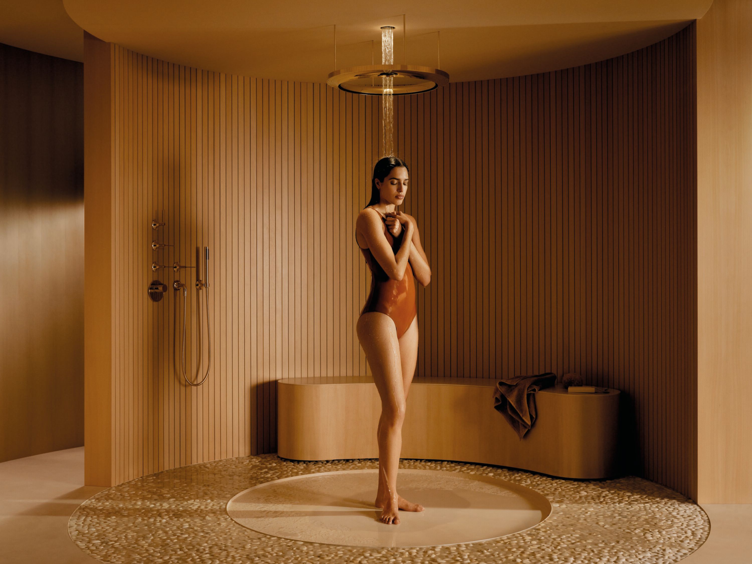 Круглая потолочная душевая головка с 3 струями DornBracht AQUAHALO ARCH-00016314 - Вид №4