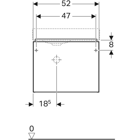840054000 Шкафчик для раковины Geberit iCon, с одним выдвижным ящиком Geberit  - Вид №3