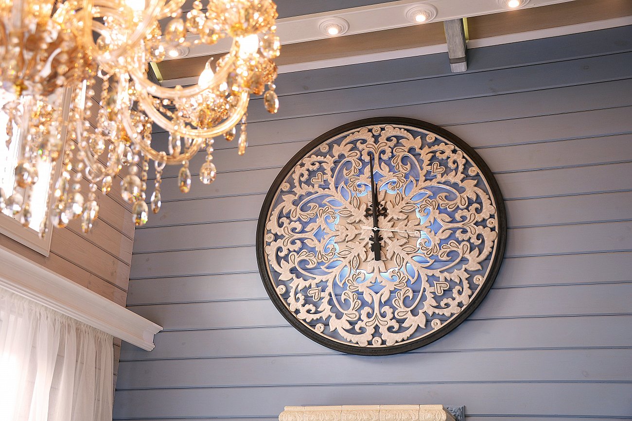 Часы настенные круглые серебро REFINED L IN SHAPE REFINED 00-3860076 Серебро  - Вид №1