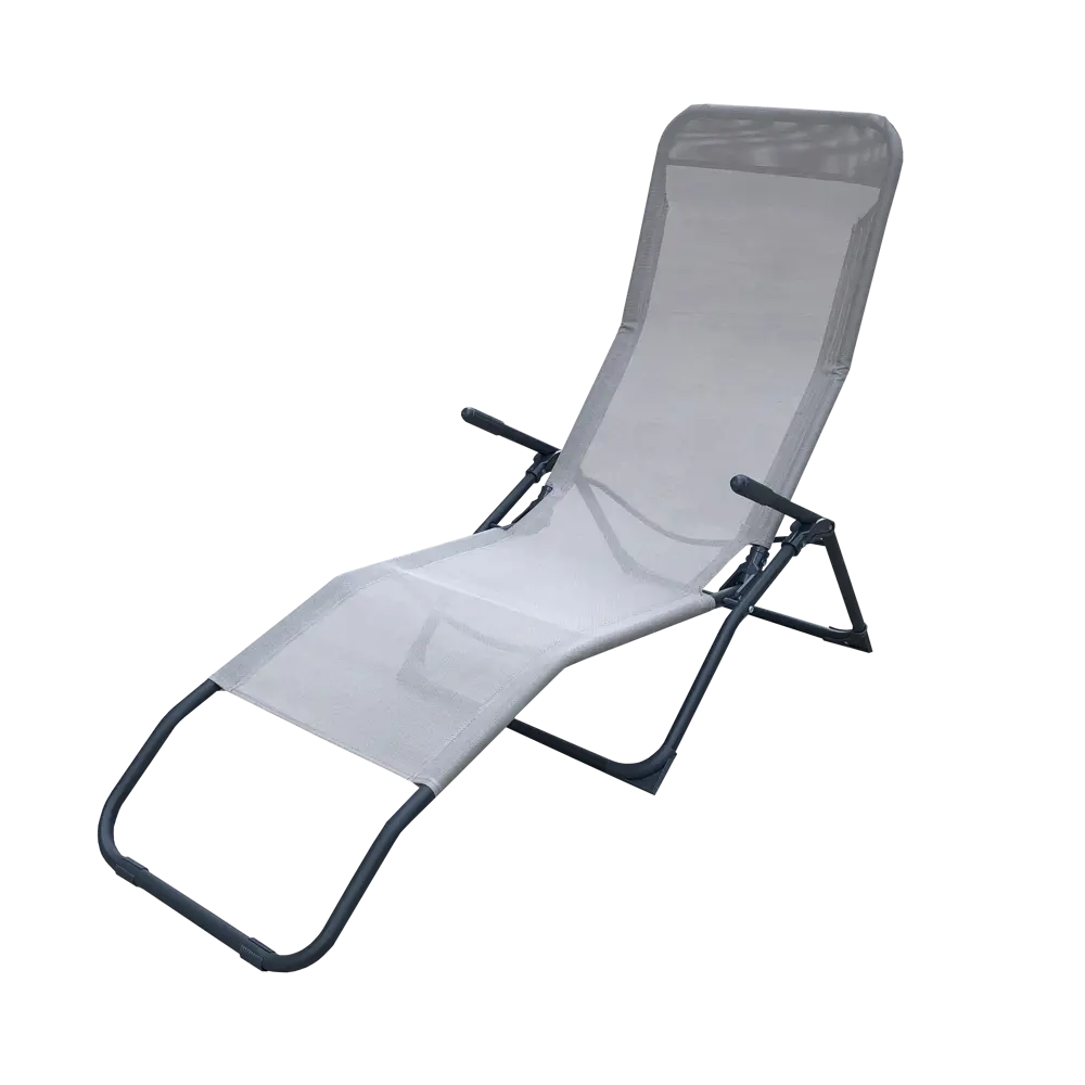 Шезлонг складной Naterial Fiesta 142x60x99 см сталь/ текстилен бежевый Santreyd STLM-2066965 - Вид №1