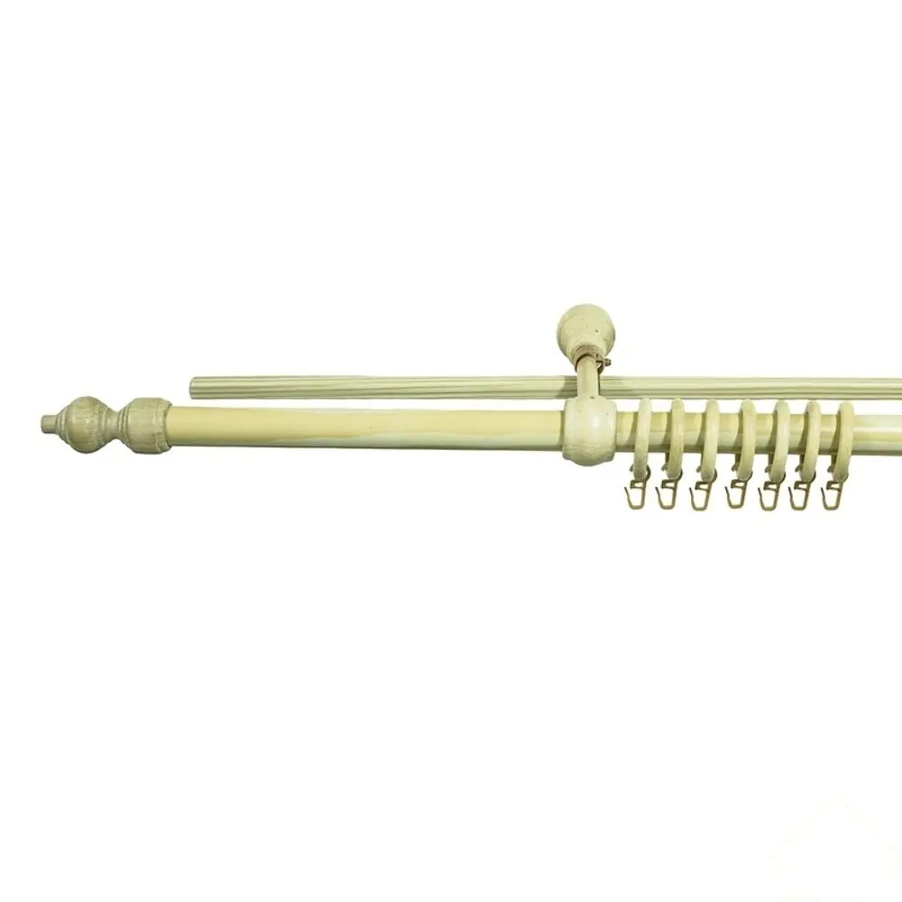 Карниз двухрядный 160 см металл/пластик/дерево, сосна Santreyd STLM-2139384