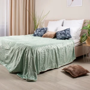 Плед Savane 200x220 см микрофибра цвет зеленый 89390303 STLM-2102455