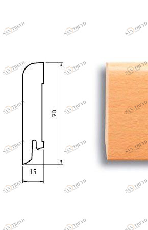 Плинтус Modern Decor Сливки Шпонированный Дуб 2400х70 мм 1010000643