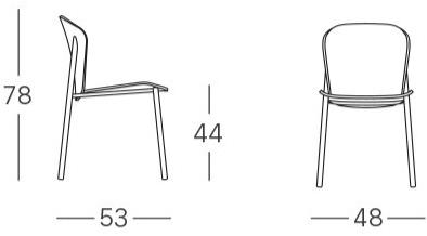 SCAB DESIGN Стул из стали и дерева Finn sun-id-1357682 - Вид №9