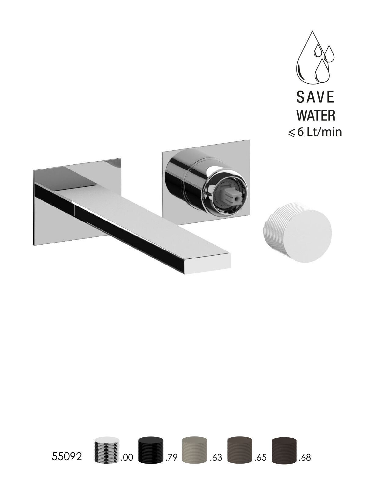 Настенный смеситель для раковины без слива Rubinetterie Frattini Gaia S ARCH-00008844