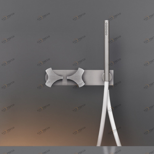 Настенный 2 прогрессивные смесители, установленные для ванной / душа с цилиндрический ручной душ диаметр 18 мм  ZIQ43 CEADESIGN 