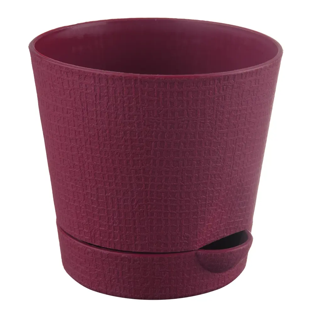 Горшок цветочный Тек.А.Тек Партер ø11.5 h11 см v0.7 л пластик бордовый STLM-2191173