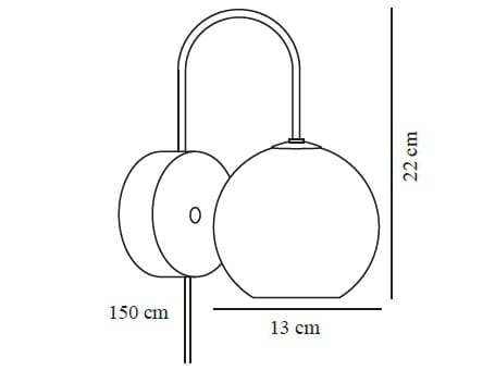 Настенный светильник из металла и выдувного стекла Nordlux Franca ARCH-00022547 - Вид №5
