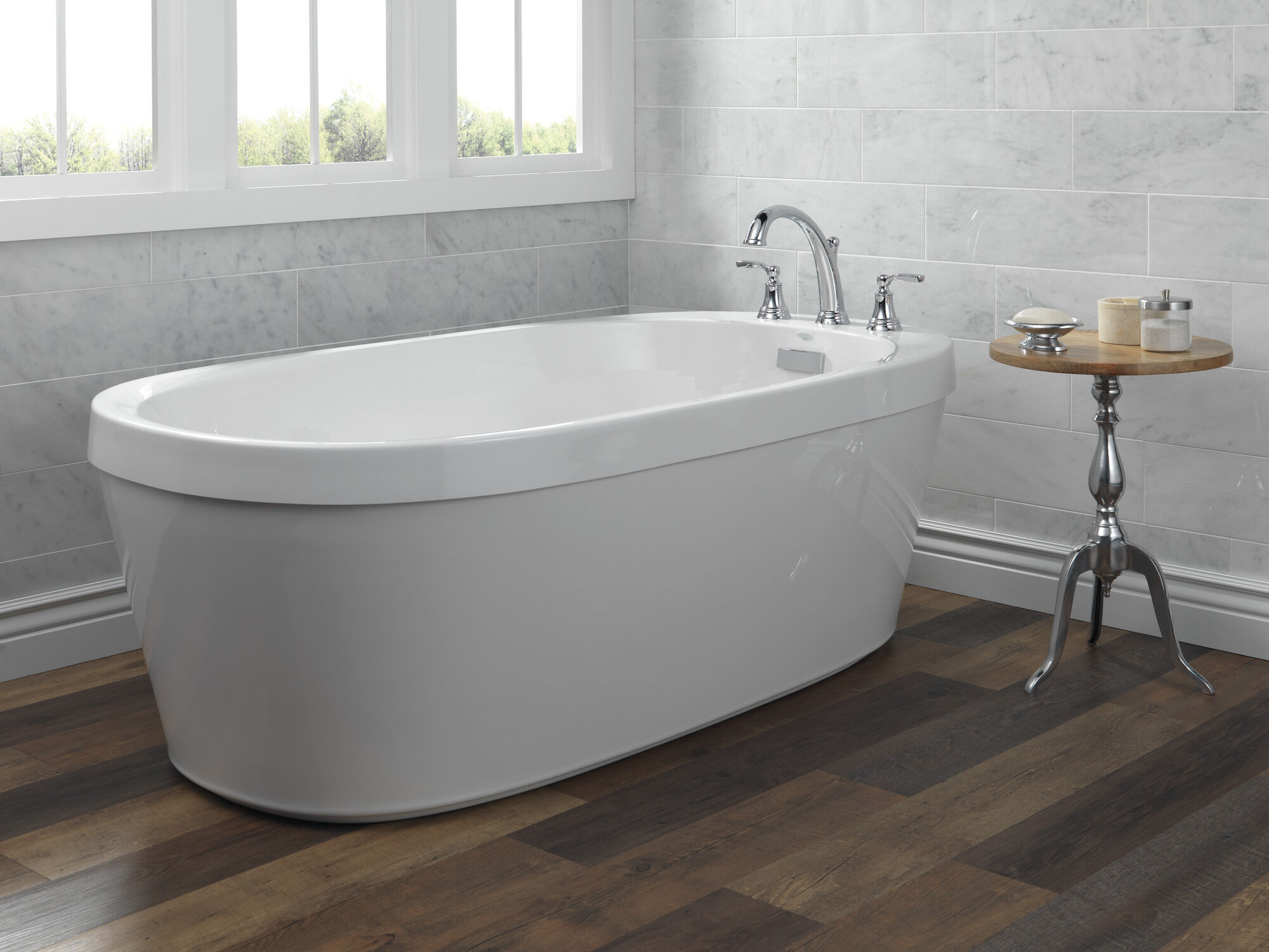 T2732-RB Римская ванна Delta Faucet Woodhurst Венецианская бронза  - Вид №2
