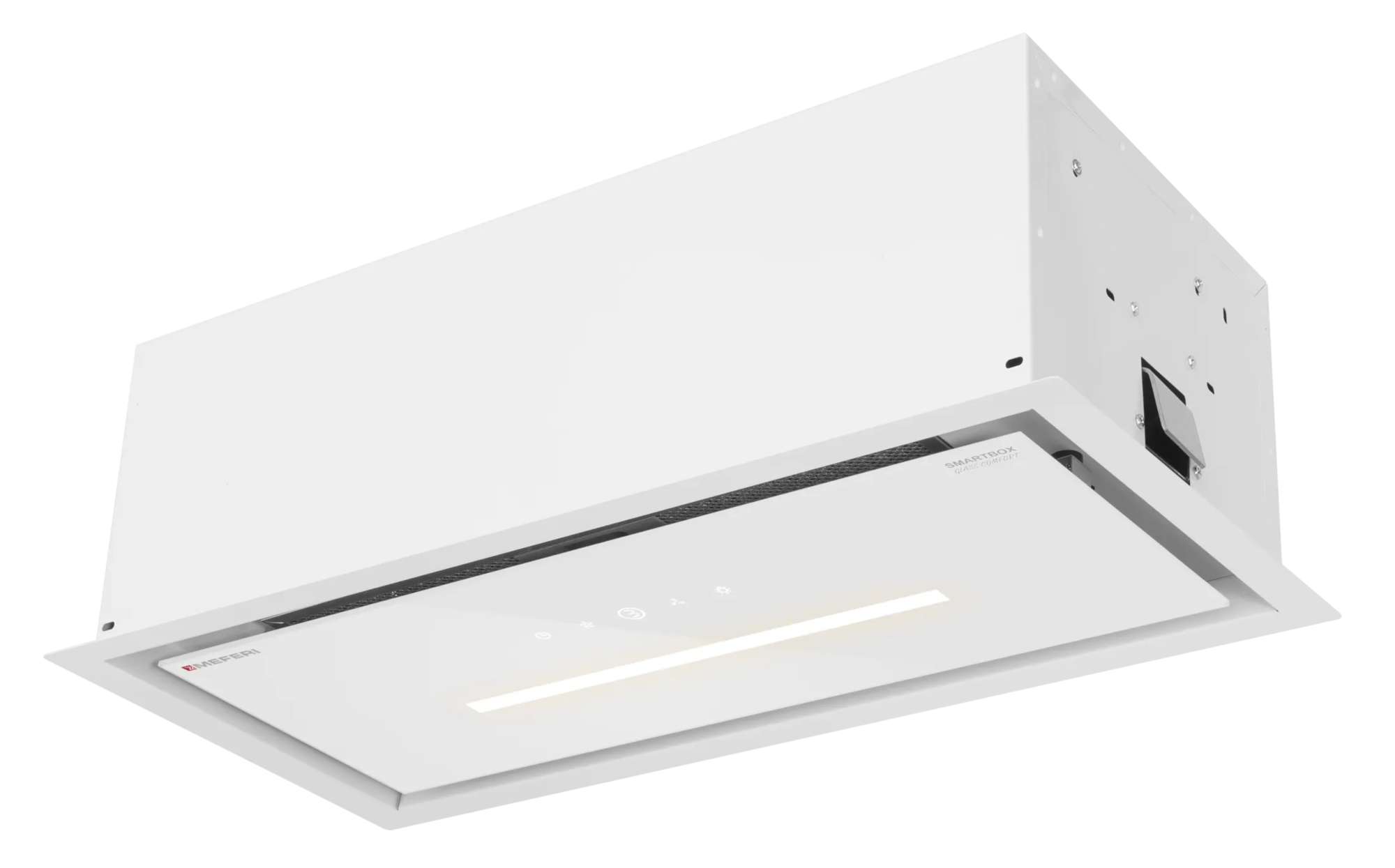 9270625 Вытяжка полновстраиваемая Meferi SMARTBOX60WH GLASS COMFORT белый/белый STDN-0096369 - Вид №4