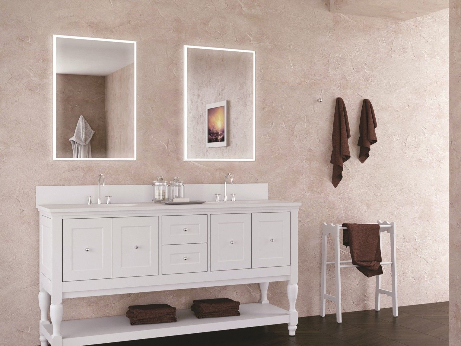 Прямоугольное зеркало со встроенным настенным освещением DDL Reflex ARCH-00077803