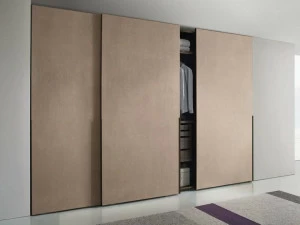 JESSE Шкаф из экокожи с раздвижными дверцами Plurimo