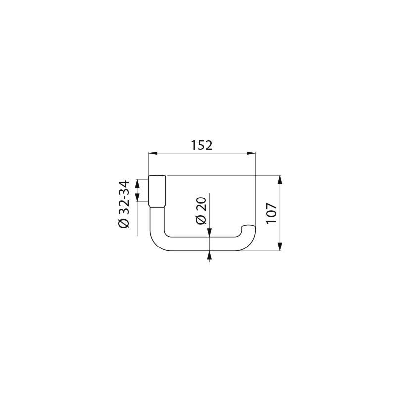 510081 Держатель туалетной бумаги на поручень Ø 32 мм - Ø 34 мм, серый DELABIE  - Вид №1