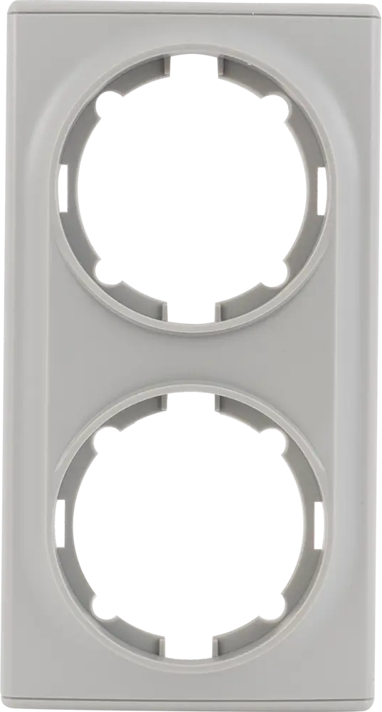 Рамка Florence для розеток OneKeyElectro на 2 поста в сером цвете 82127046