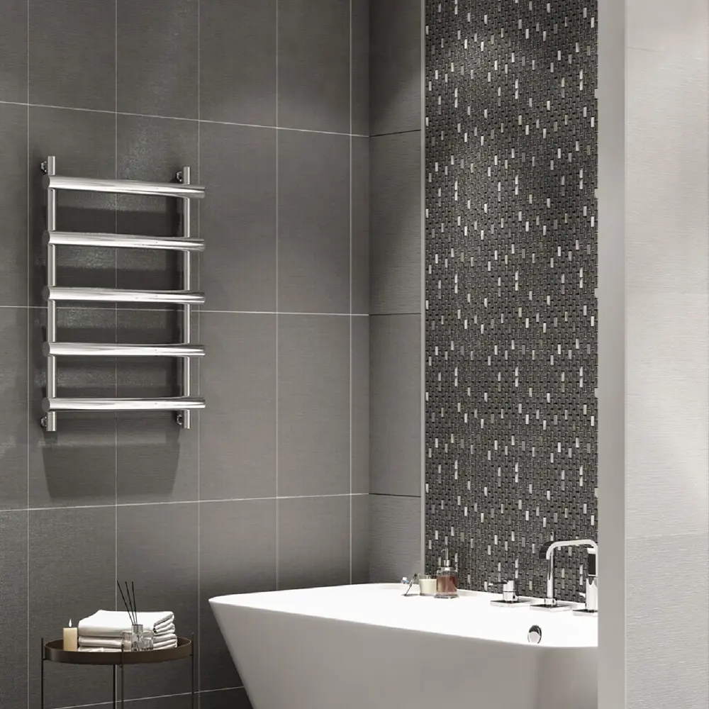 Плитка настенная Azori Devore 31.5x63 см 1.59 м² текстиль цвет серый STLM-2001920