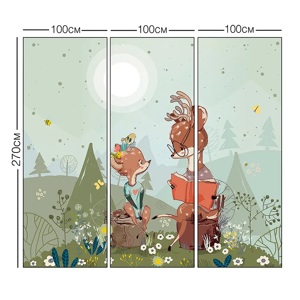 Фотообои Лесная школа флизелиновые 300x270 см L13-413 FBRUSH 3D FLIZART STLM-2023818 - Вид №4