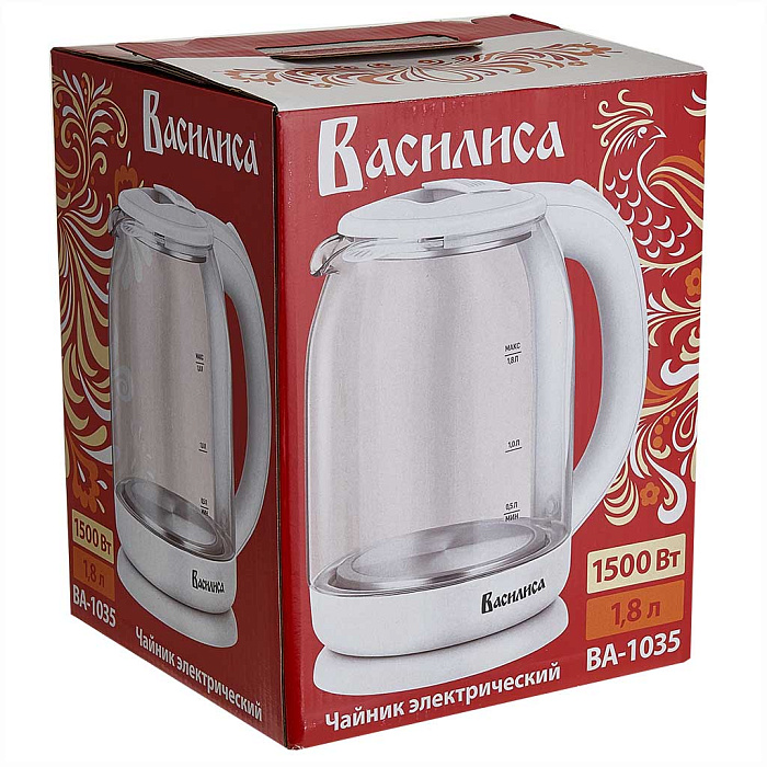 9050547 Электрочайник Василиса ВА-1035 белый STDN-0014505 - Вид №3