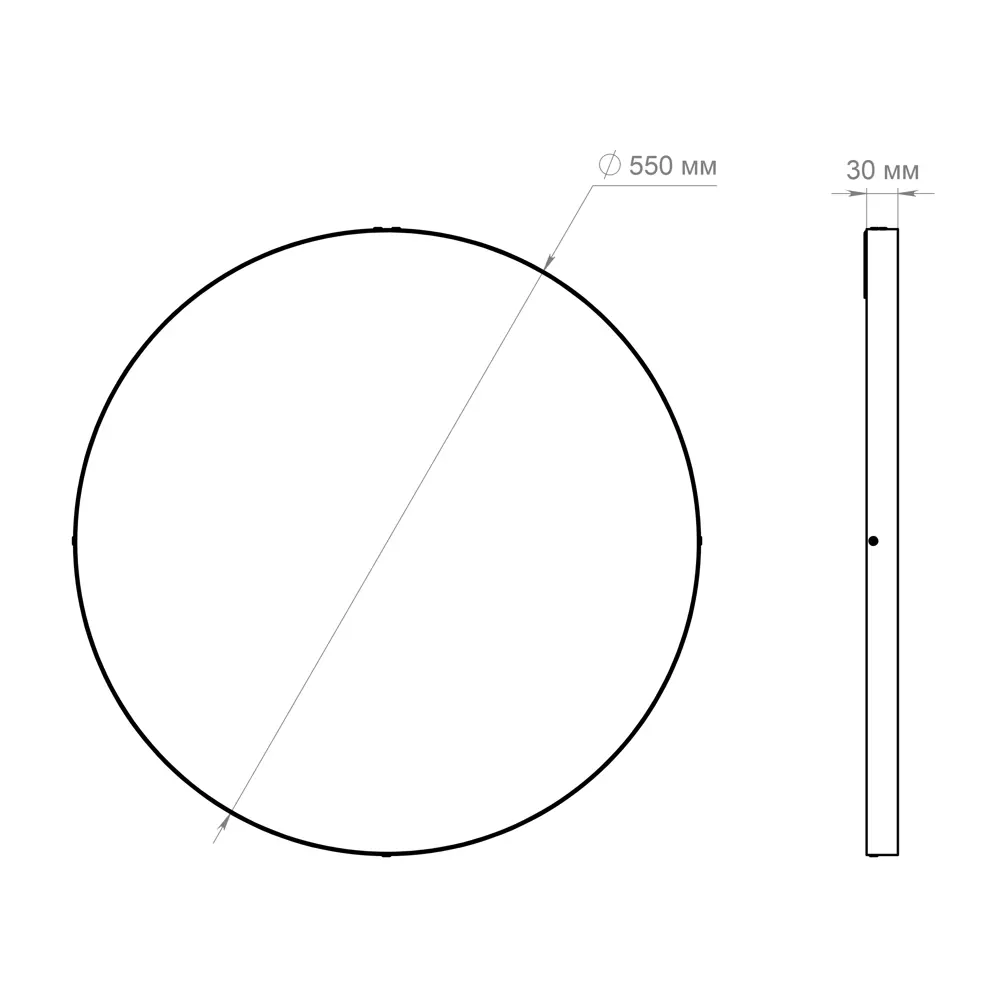 Зеркало для ванной KONSENSA Бруклин 55 см круглое цвет белый STLM-2178550 - Вид №4