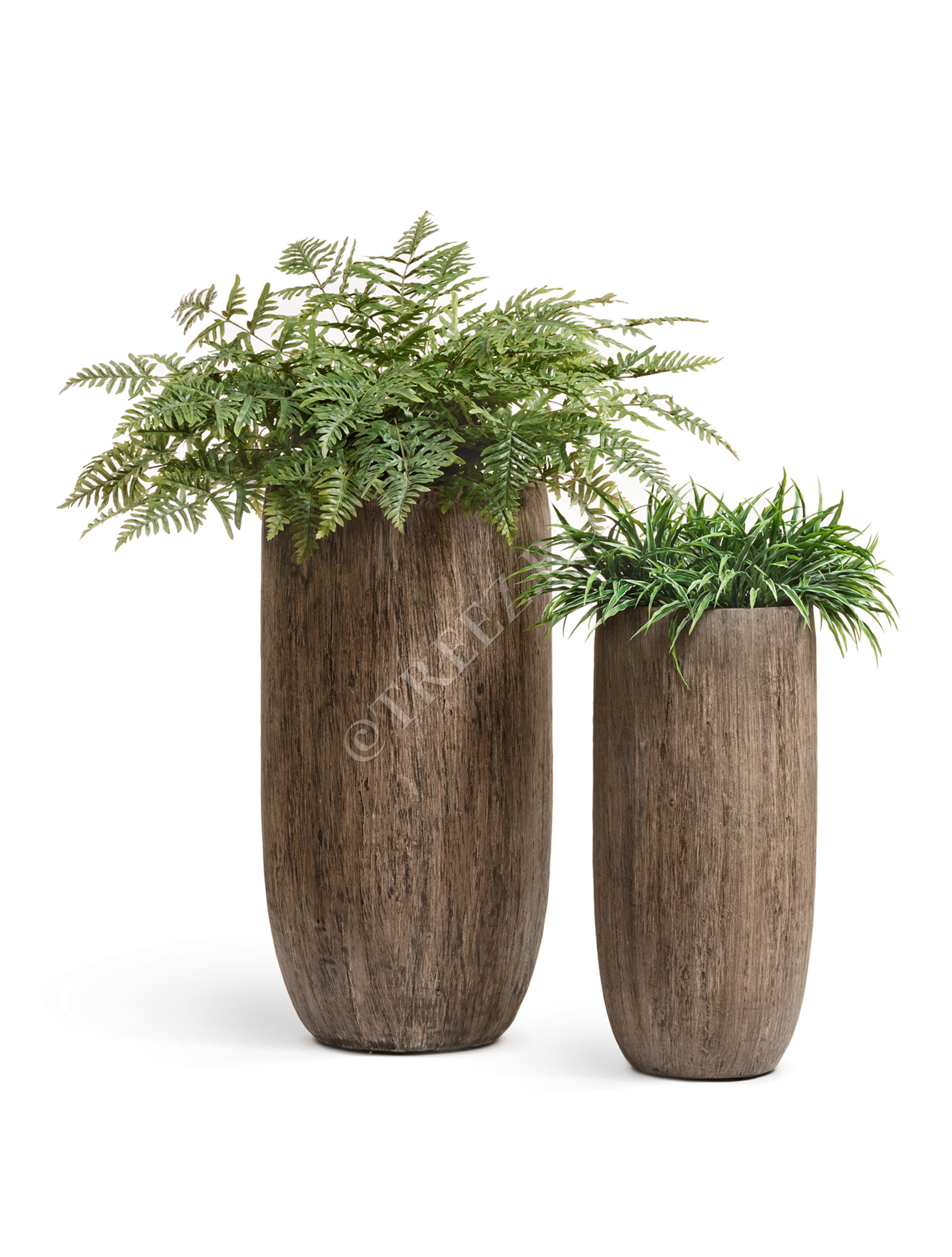 41.3317-03-011-WB-80 Кашпо  Effectory - серия Wood - Высокий округлый конус - Светлый дуб Цветочная коллекция  - Вид №4