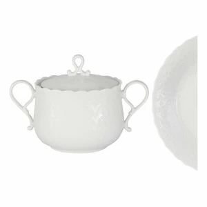 Сахарница фарфоровая белая с крышкой "Шелк" NARUMI ШЕЛК 00-3946590 Белый