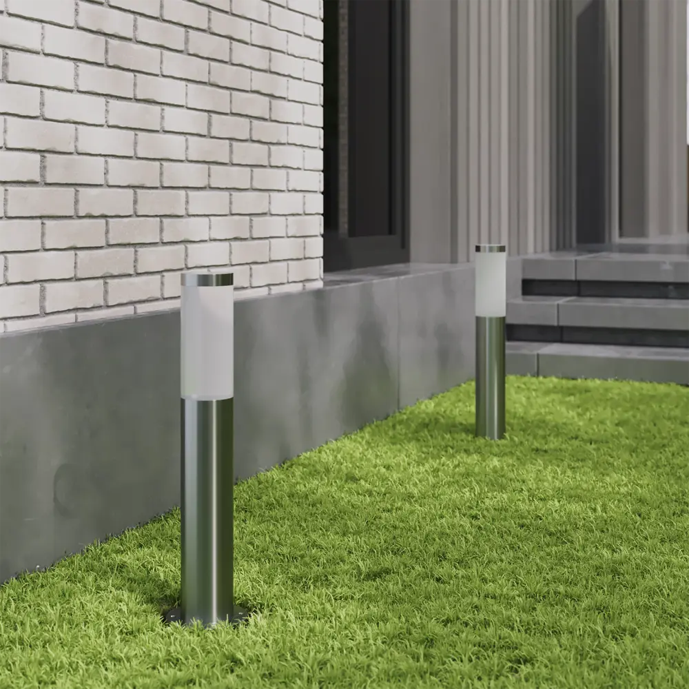 Маленький фонарный столб уличный Kreaforta Begnas 50 см цвет хром STLM-2211149 - Вид №1