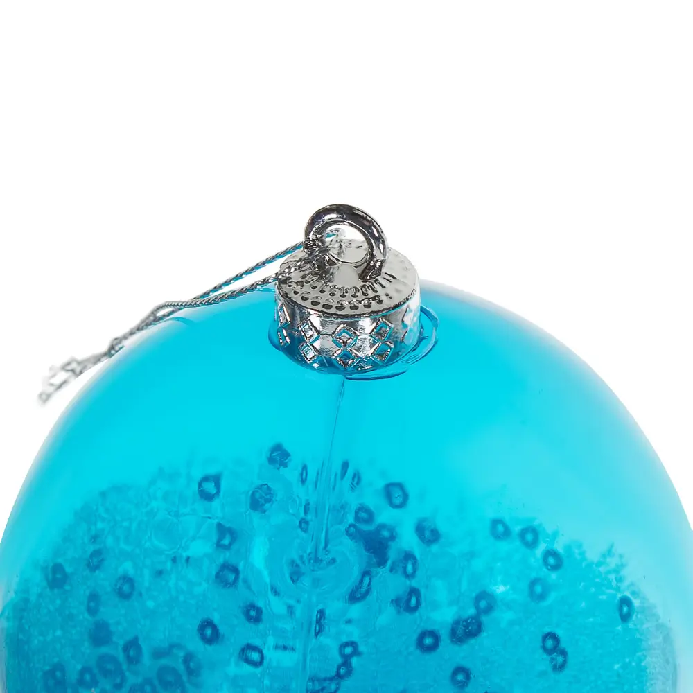 Шар ёлочный с блёстками, 8 см, цвет синий Santreyd STLM-2115484 - Вид №1