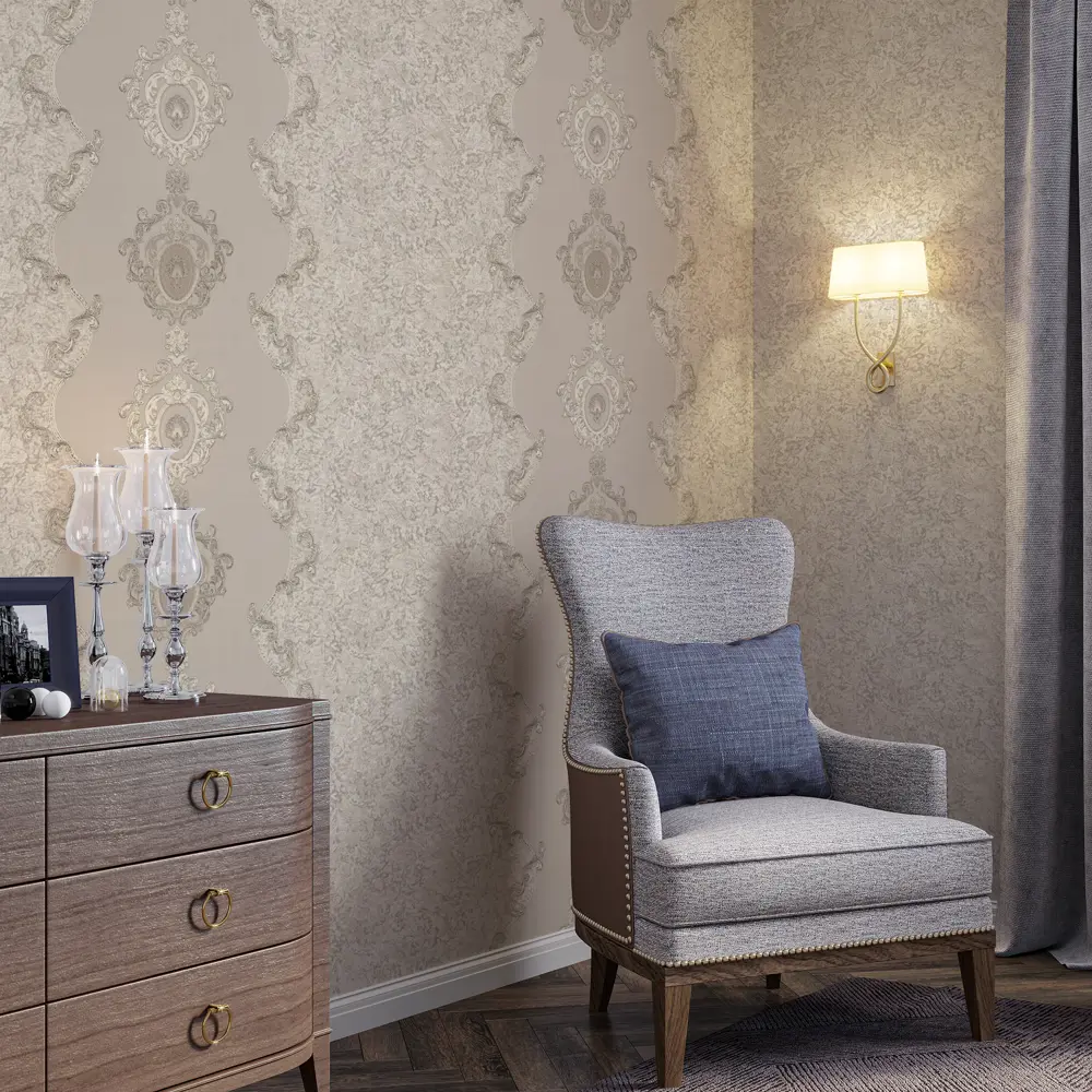 Обои флизелиновые Palitra Life Khiva бежевые 1.06 м PL71772-24 STLM-2104151 - Вид №3